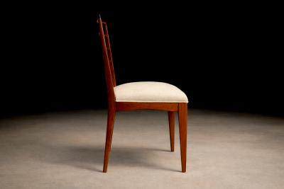 Rino Levi Set of 4 Chairs in Caviuna Leather Rino Levi 1960s