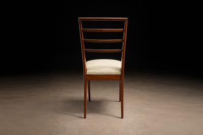 Rino Levi Set of 4 Chairs in Caviuna Leather Rino Levi 1960s