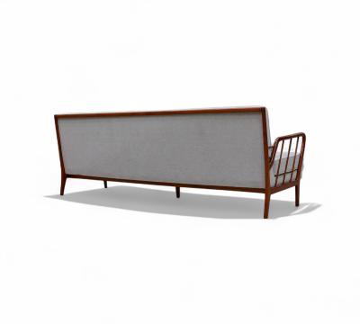 Rino Levi Sofa in Hardwood by Rino Levi in Hardwood Boucle 1960s Lot 395
