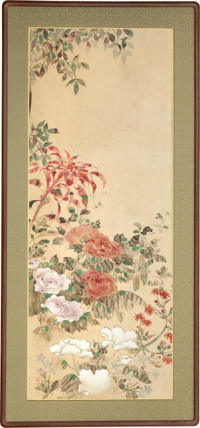 Rinpa School Seasonal Flowers 19th century