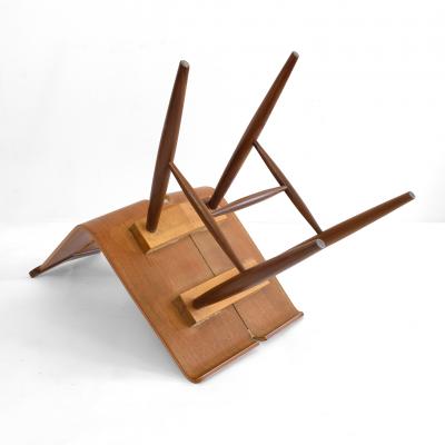 Risto Halme RISTO HALME SET OF 4 MOLDED TEAK VENEER CHAIRS FOR ISKU FINLAND 1960S