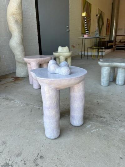 River Valadez Pastel Lavender Tripod Table