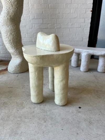 River Valadez Pastel Tripod Table with Sculpture