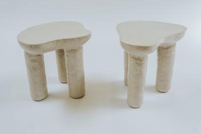 River Valadez River Valadez Creamy Nube Tripod Side Table 2023