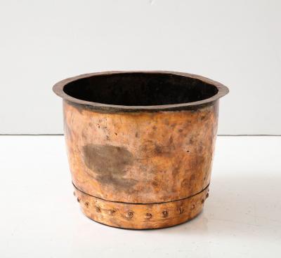 Riveted Copper Log Bin