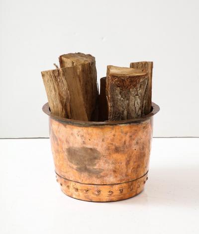 Riveted Copper Log Bin
