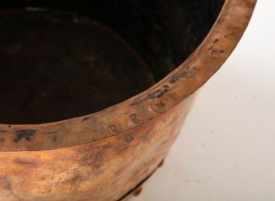 Riveted Copper Log Bin