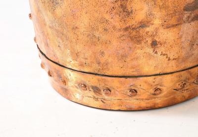 Riveted Copper Log Bin