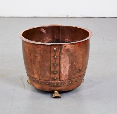 Riveted Copper Log Bin