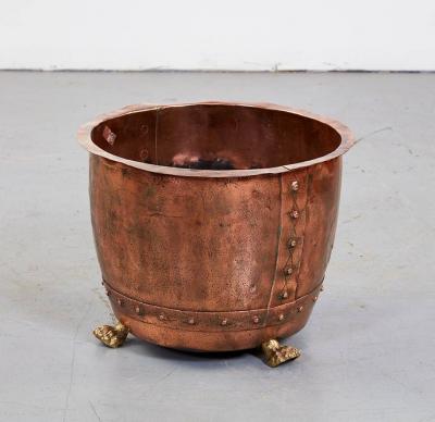 Riveted Copper Log Bin