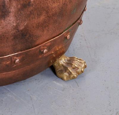 Riveted Copper Log Bin