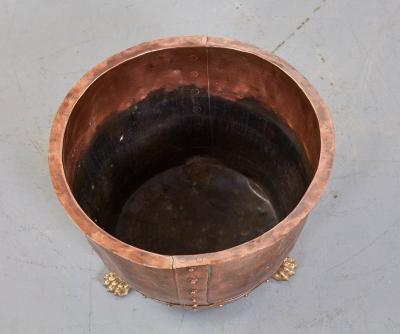 Riveted Copper Log Bin