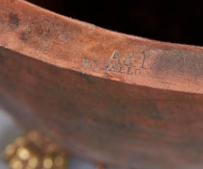Riveted Copper Log Bin