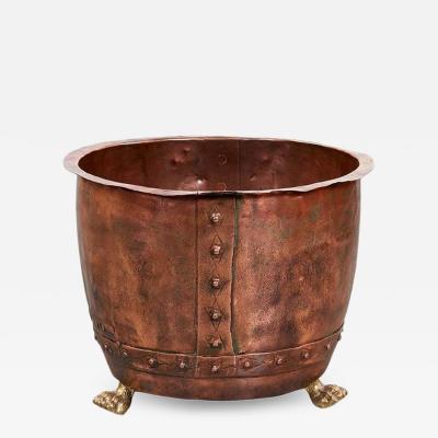 Riveted Copper Log Bin