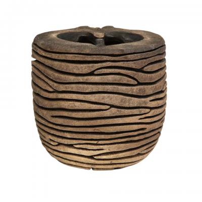 Rob Sieminski Rob Sieminski Ceramic Vase Hand Built Sculpted Brown Signed