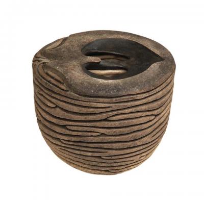Rob Sieminski Rob Sieminski Ceramic Vase Hand Built Sculpted Brown Signed