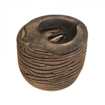 Rob Sieminski Rob Sieminski Ceramic Vase Hand Built Sculpted Brown Signed