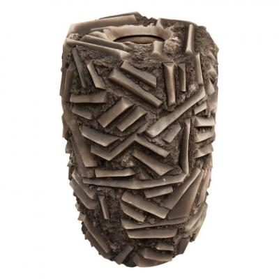 Rob Sieminski Rob Sieminski Ceramic Vase Hand Built Sculpted Earth Tones