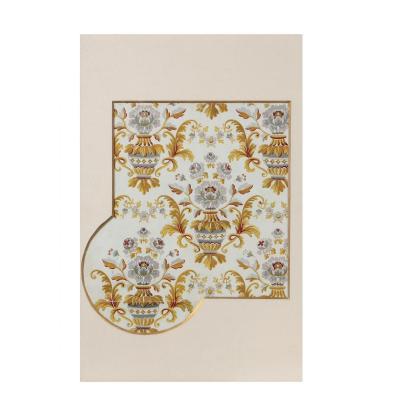 Robatienne Pasquier French Art Deco Hand Painted Gouache Wallpaper Design