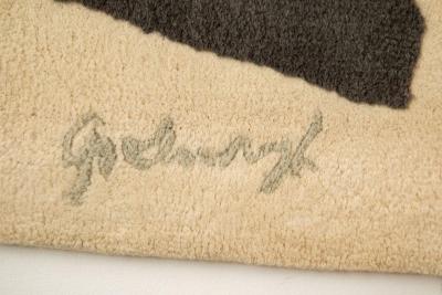 Robert Arthur Goodnough Vintage Cubist Inspired Tapestry by Robert Goodnough USA circa 1980