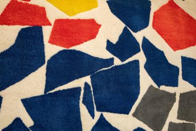 Robert Arthur Goodnough Vintage Cubist Inspired Tapestry by Robert Goodnough USA circa 1980