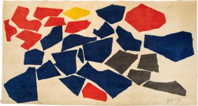 Robert Arthur Goodnough Vintage Cubist Inspired Tapestry by Robert Goodnough USA circa 1980