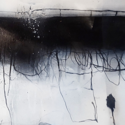 Robert Baribeau Charcoal Coastline 5 Abstract painting 2023