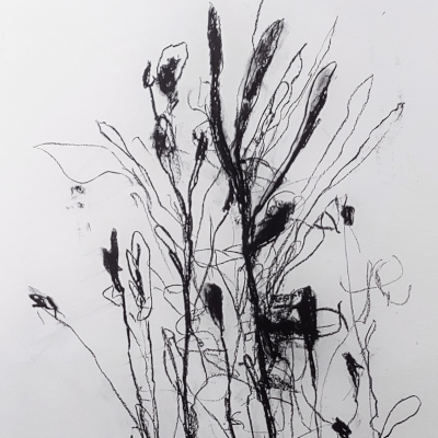 Robert Baribeau In the weeds ink bloom 3 Abstract Painting 2023