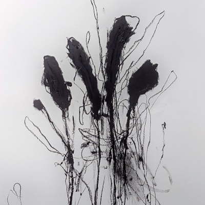 Robert Baribeau In the weeds ink bloom 4 Abstract Painting 2023
