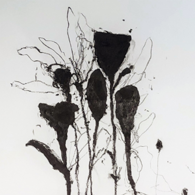 Robert Baribeau In the weeds ink bloom 5 Abstract Painting 2023