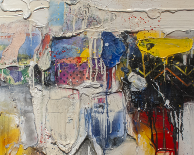 Robert Baribeau Milbrook in Yellow Abstract painting 2007