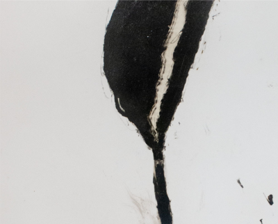 Robert Baribeau Stem in Black 1 Abstract painting 2018