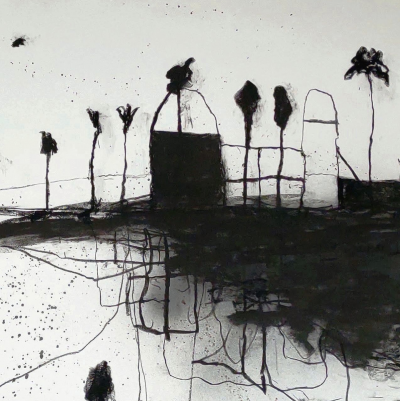 Robert Baribeau The Palms 2 Abstract painting 2023