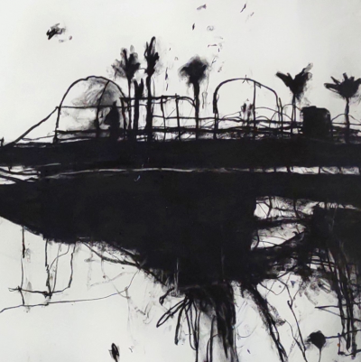 Robert Baribeau The Palms 4 Abstract painting 2023