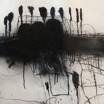Robert Baribeau The Palms 5 Abstract painting 2023
