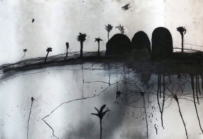 Robert Baribeau The Palms 6 Abstract painting 2023