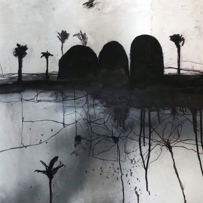 Robert Baribeau The Palms 6 Abstract painting 2023