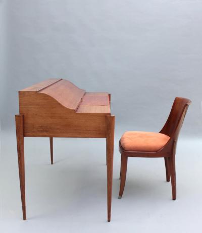 Robert Bloch Fine French Art Deco Palisander Desk and Chair by Robert Bloch