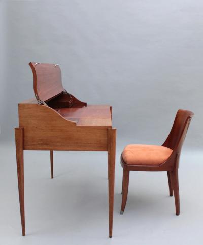 Robert Bloch Fine French Art Deco Palisander Desk and Chair by Robert Bloch