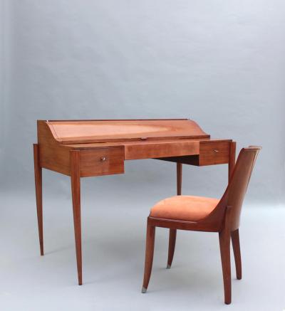 Robert Bloch Fine French Art Deco Palisander Desk and Chair by Robert Bloch