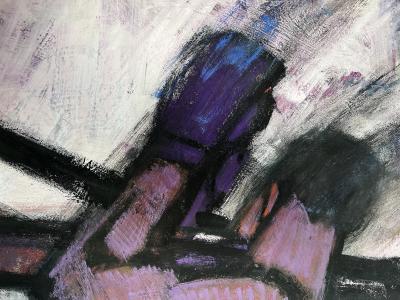 Robert Bob Peak Boxer Knockout Punch Esquire Magazine Mid Century Sports Action Painting