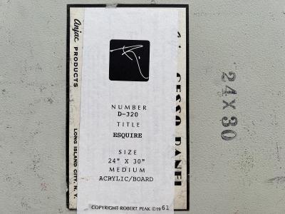 Robert Bob Peak Boxer Knockout Punch Esquire Magazine Mid Century Sports Action Painting