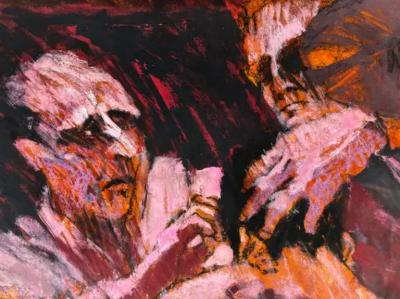 Robert Bob Peak Boxing Scene Vanquished Boxer in his Corner Sports Illustrated Boxing Story