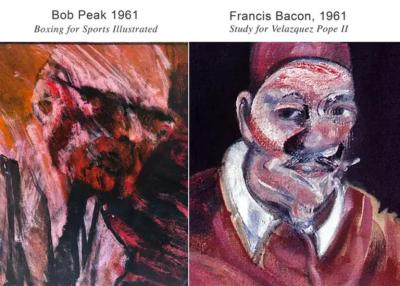 Robert Bob Peak Boxing Scene Vanquished Boxer in his Corner Sports Illustrated Boxing Story