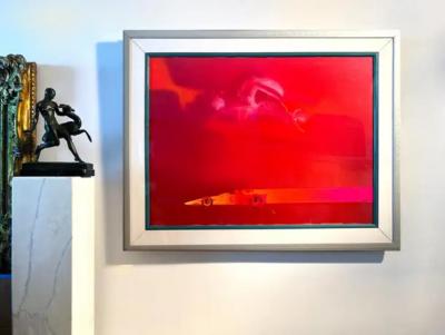 Robert Bob Peak Racing Cars in Bright Red Sports Illustrated Illustration Sports Car Pink