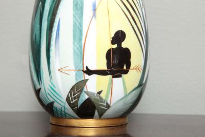 Robert Bonfils Art Deco Porcelain Vase by Robert Bonfils