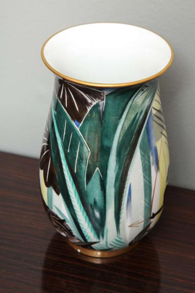 Robert Bonfils Art Deco Porcelain Vase by Robert Bonfils
