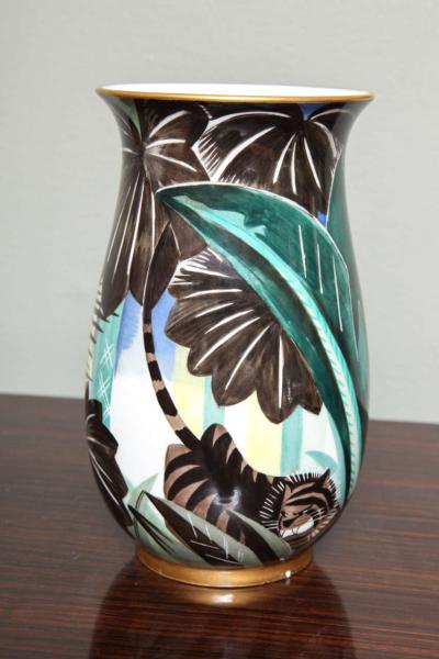 Robert Bonfils Art Deco Porcelain Vase by Robert Bonfils