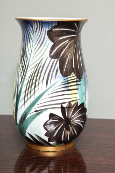 Robert Bonfils Art Deco Porcelain Vase by Robert Bonfils