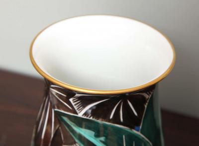 Robert Bonfils Art Deco Porcelain Vase by Robert Bonfils